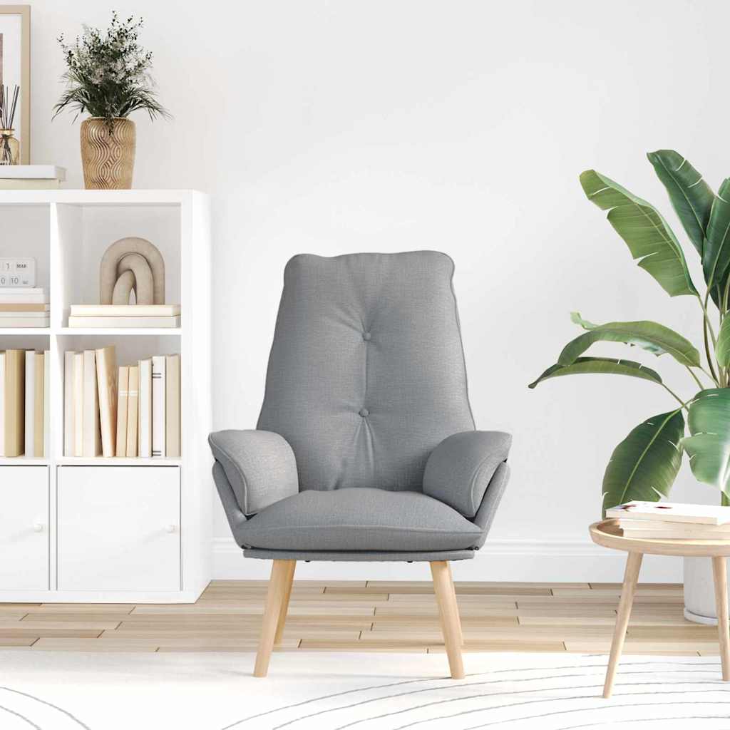 Relax armchair Light grey 69 x 74 x 93 cm fabric