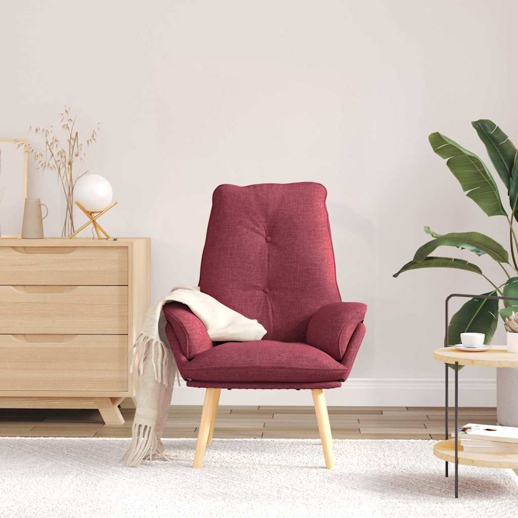 Relax armchair Wine red 69 x 74 x 93 cm fabric