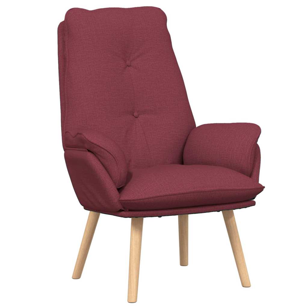 Relax armchair Wine red 69 x 74 x 93 cm fabric