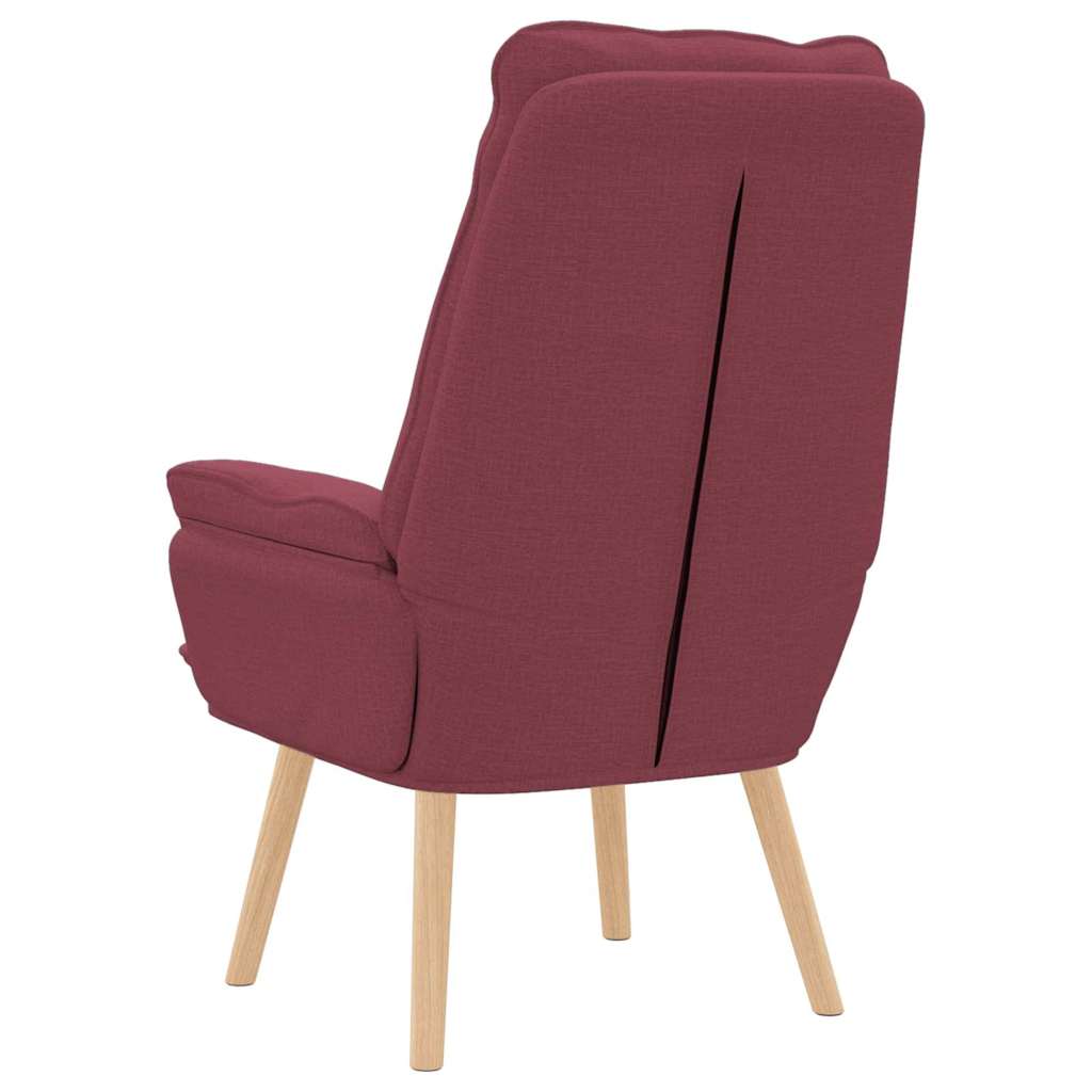 Relax armchair Wine red 69 x 74 x 93 cm fabric