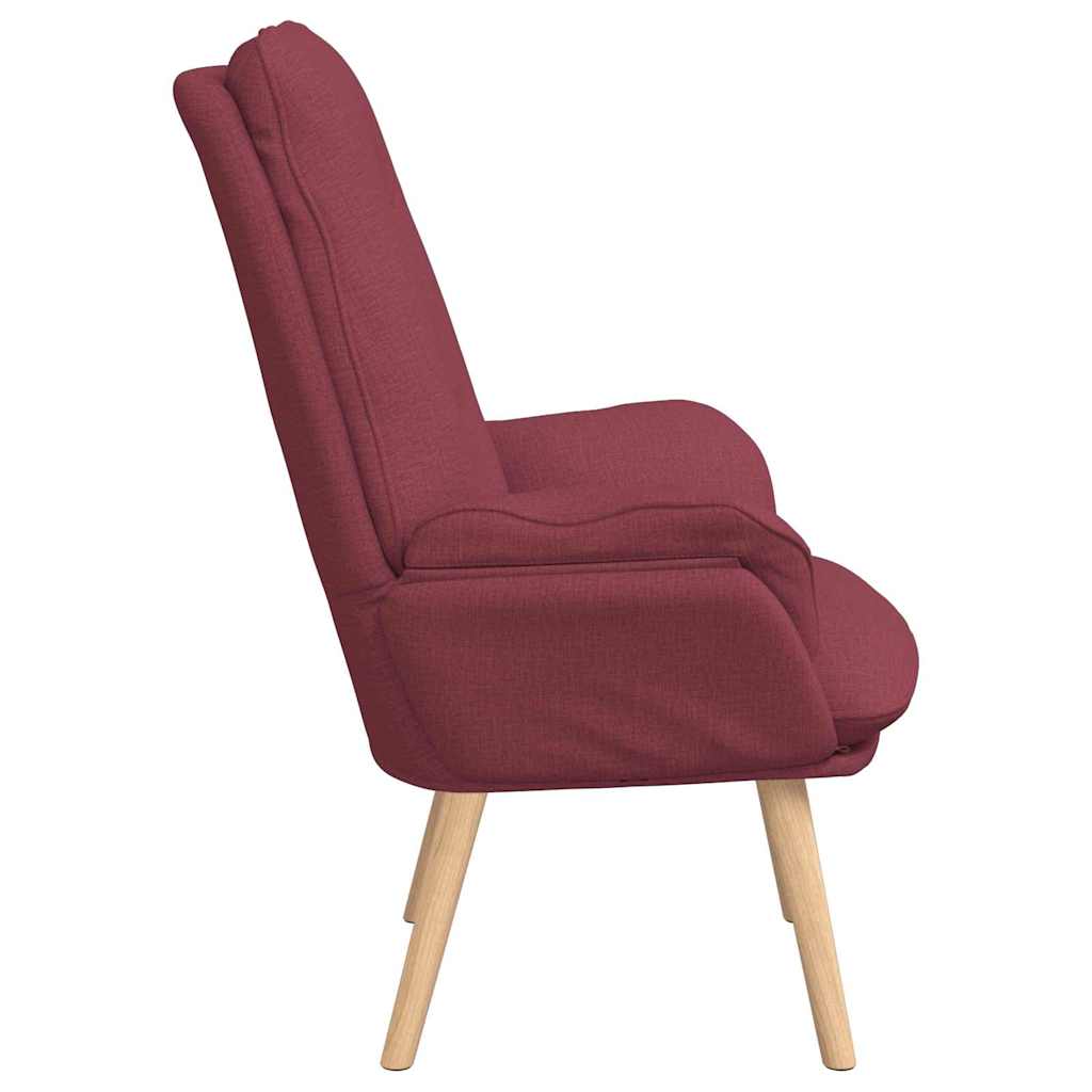 Relax armchair Wine red 69 x 74 x 93 cm fabric