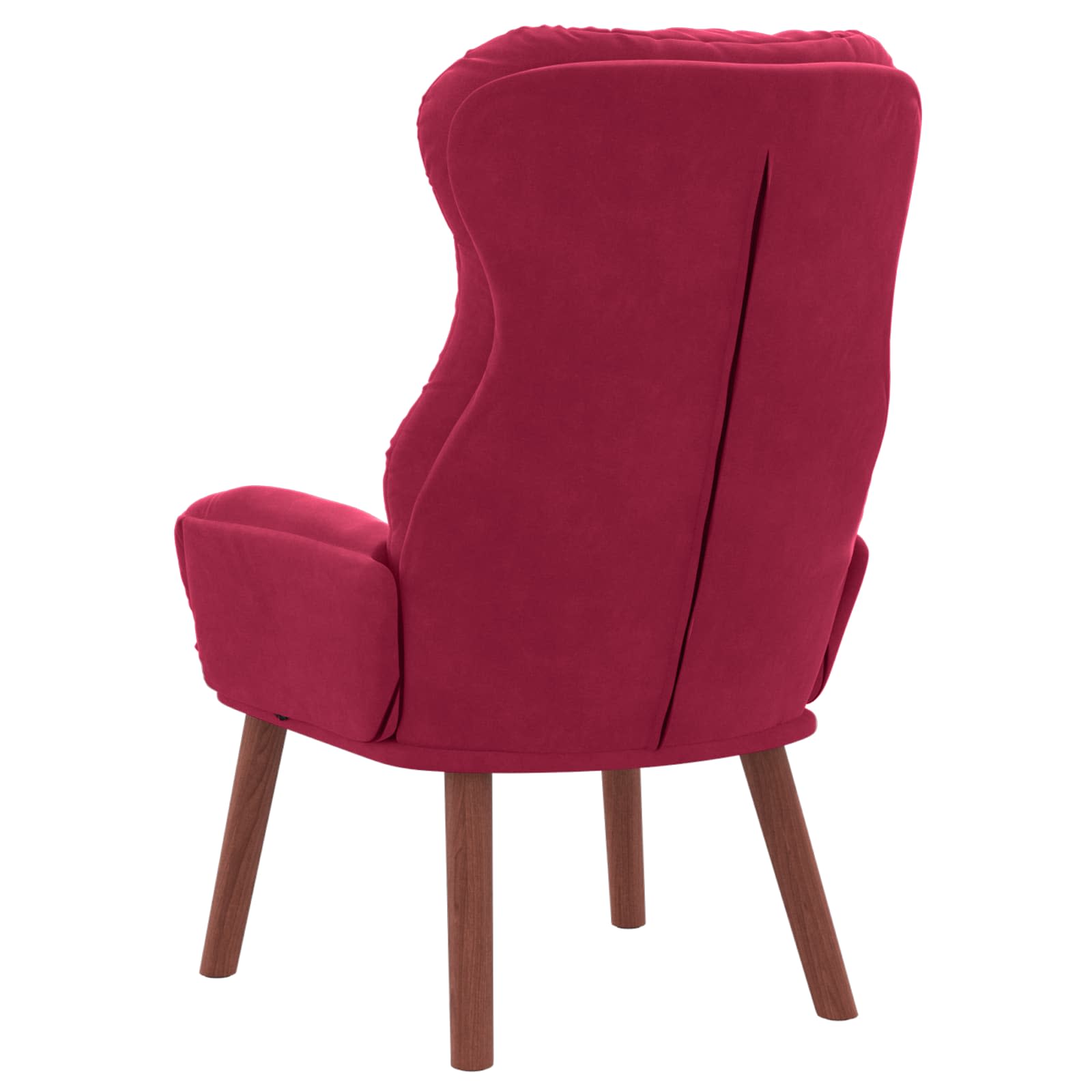 Lounge Chair Wine Red Velvet