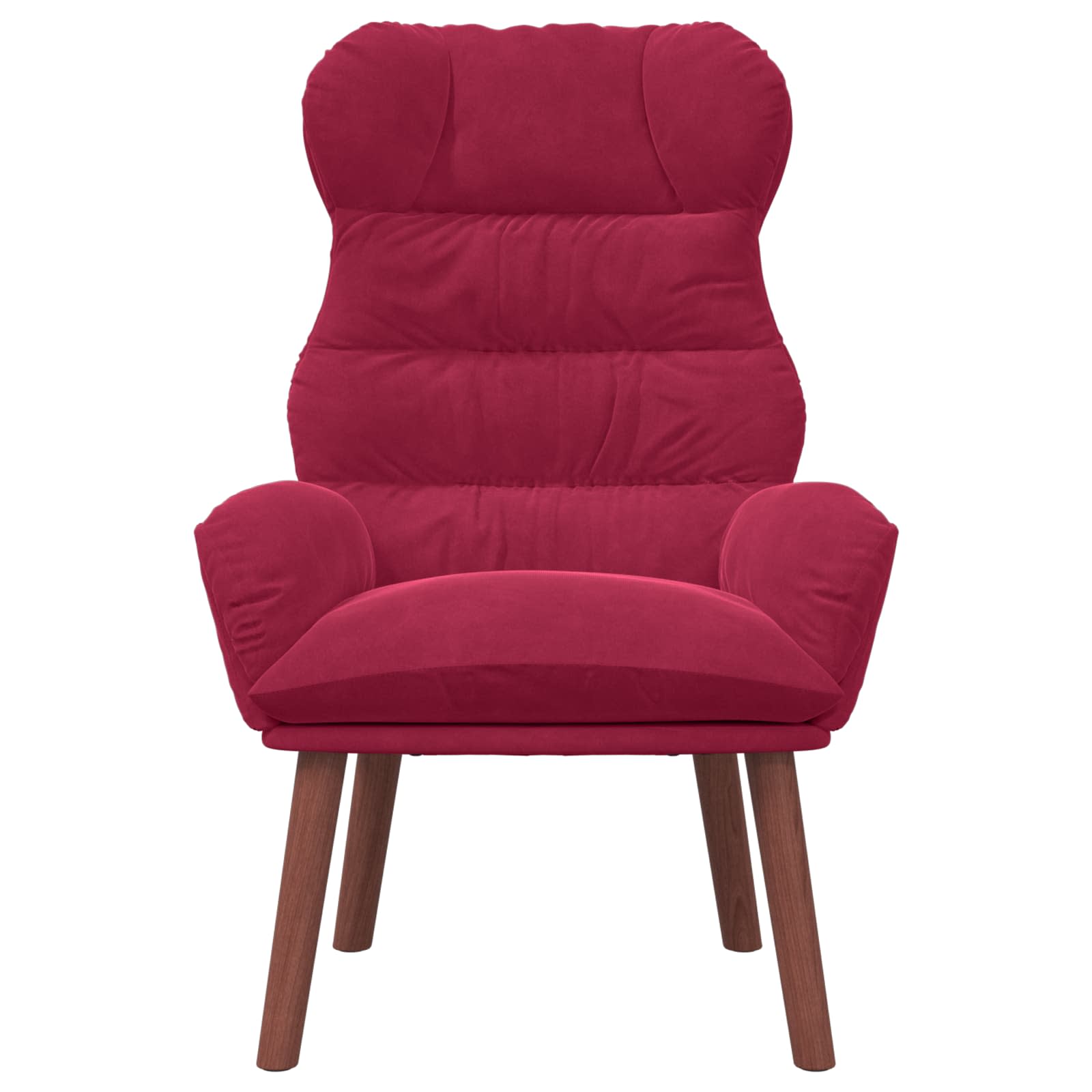Lounge Chair Wine Red Velvet