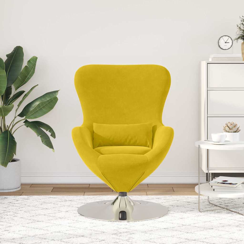 Egg Chair Yellow Velvet