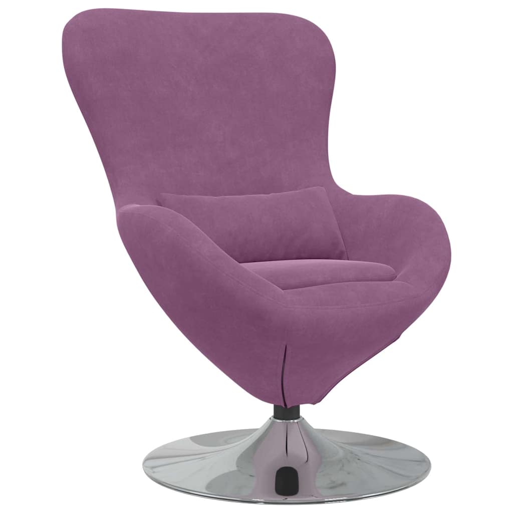 Kiaušinio fotelis Violetinė aksominė