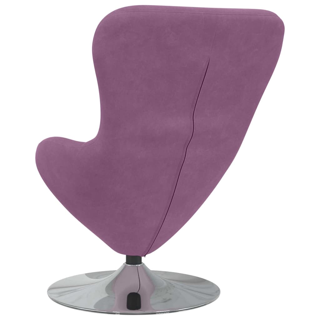 Kiaušinio fotelis Violetinė aksominė