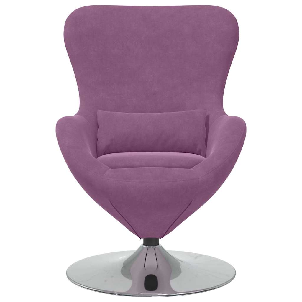 Kiaušinio fotelis Violetinė aksominė