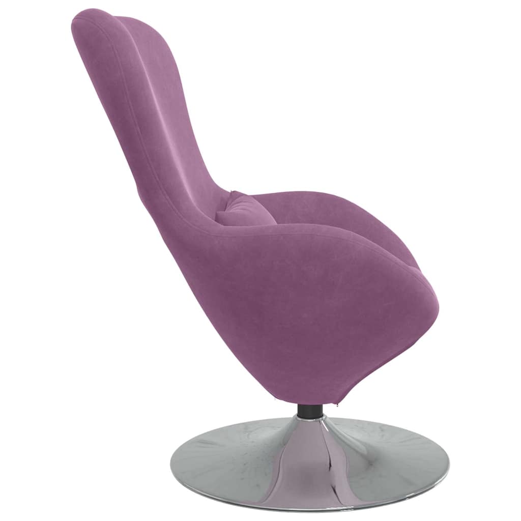 Kiaušinio fotelis Violetinė aksominė