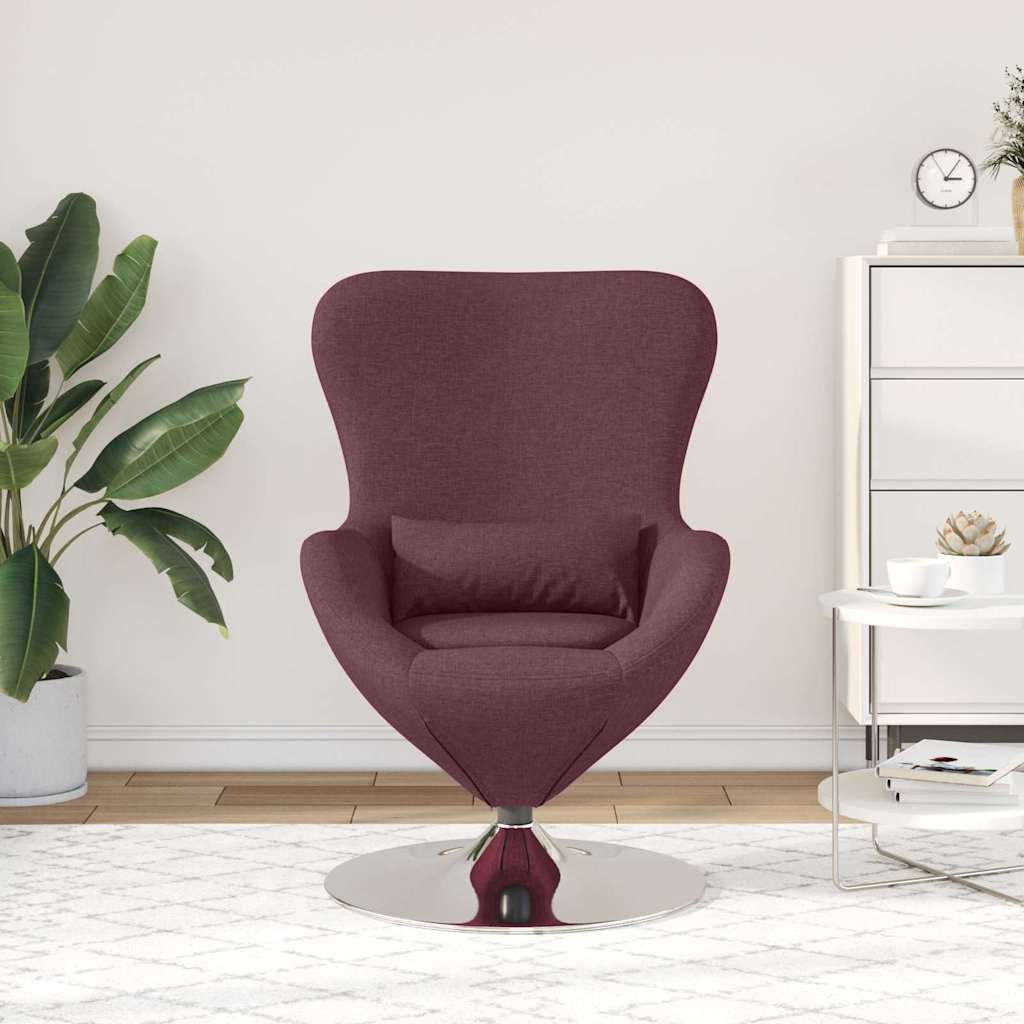 Kiaušinio kėdė violetinės spalvos audinys
