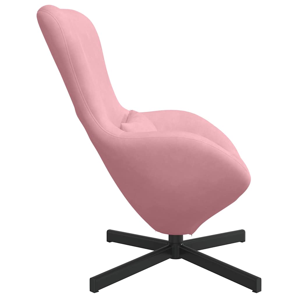 Olas formas atzveltnes krēsls Rozā 63 x 73 x 90 cm Samts