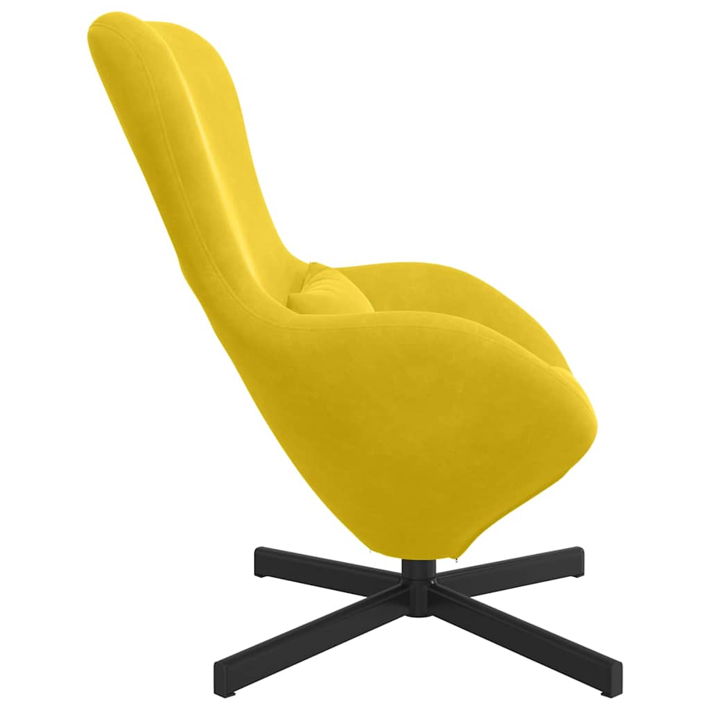 Kiaušinio formos krėslas Geltona 63 x 73 x 90 cm Aksomas