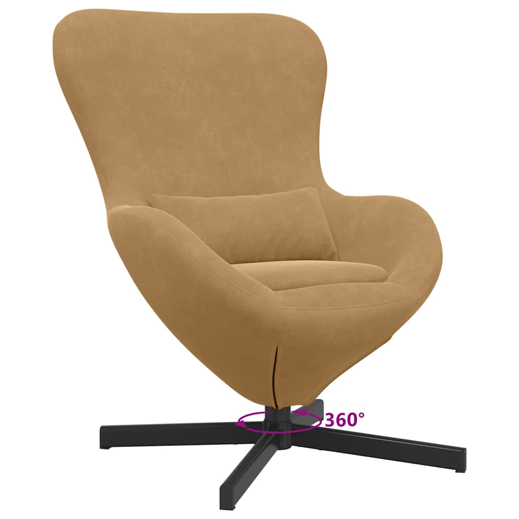 Kiaušinio formos krėslas Ruda 63 x 73 x 90 cm Aksomas