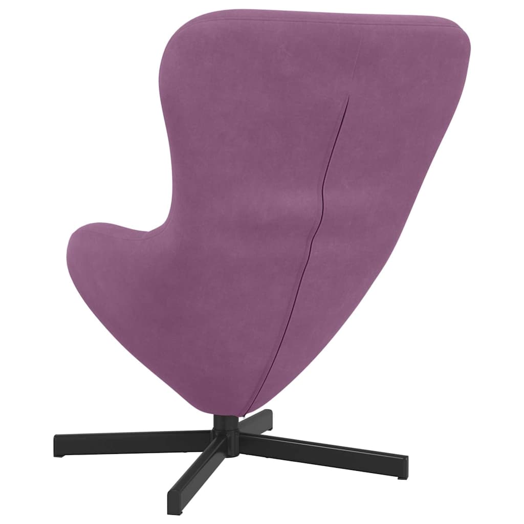Kiaušinio formos krėslas Violetinė 63 x 73 x 90 cm Aksomas
