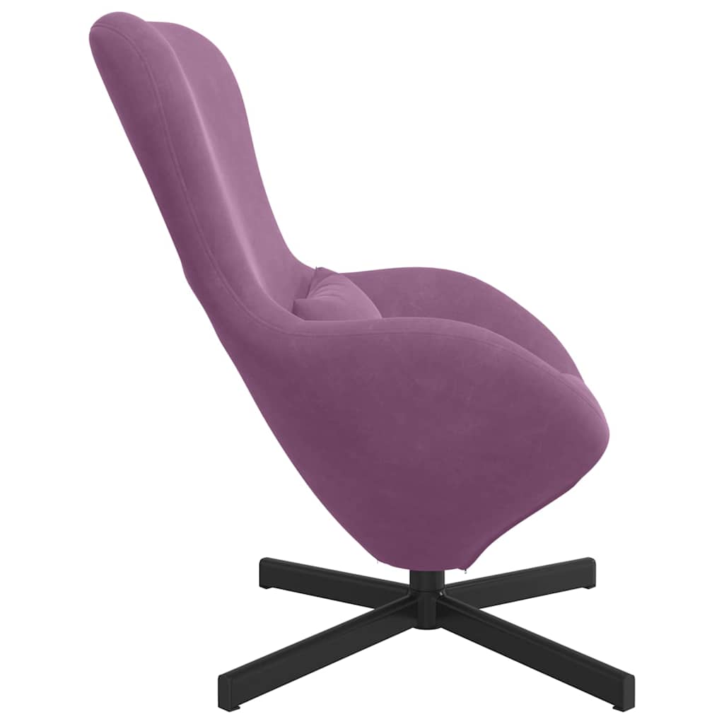 Kiaušinio formos krėslas Violetinė 63 x 73 x 90 cm Aksomas