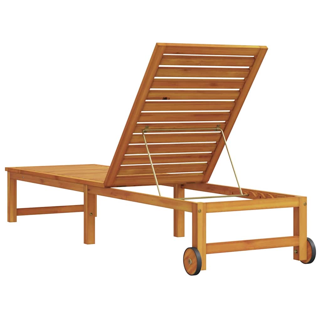 Saulės gultas Ruda 202 x 53 x 89 cm Kietos akacijos mediena