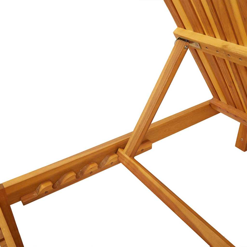 Saulės gultas su pagalve 200 x 55 x 30 cm, kietos akacijos medienos
