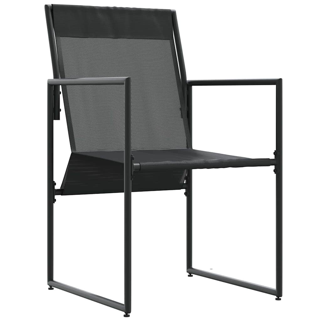 Sodo kėdės 4 pcs Juoda ir antracito 50.5 x 59 x 81.5 cm