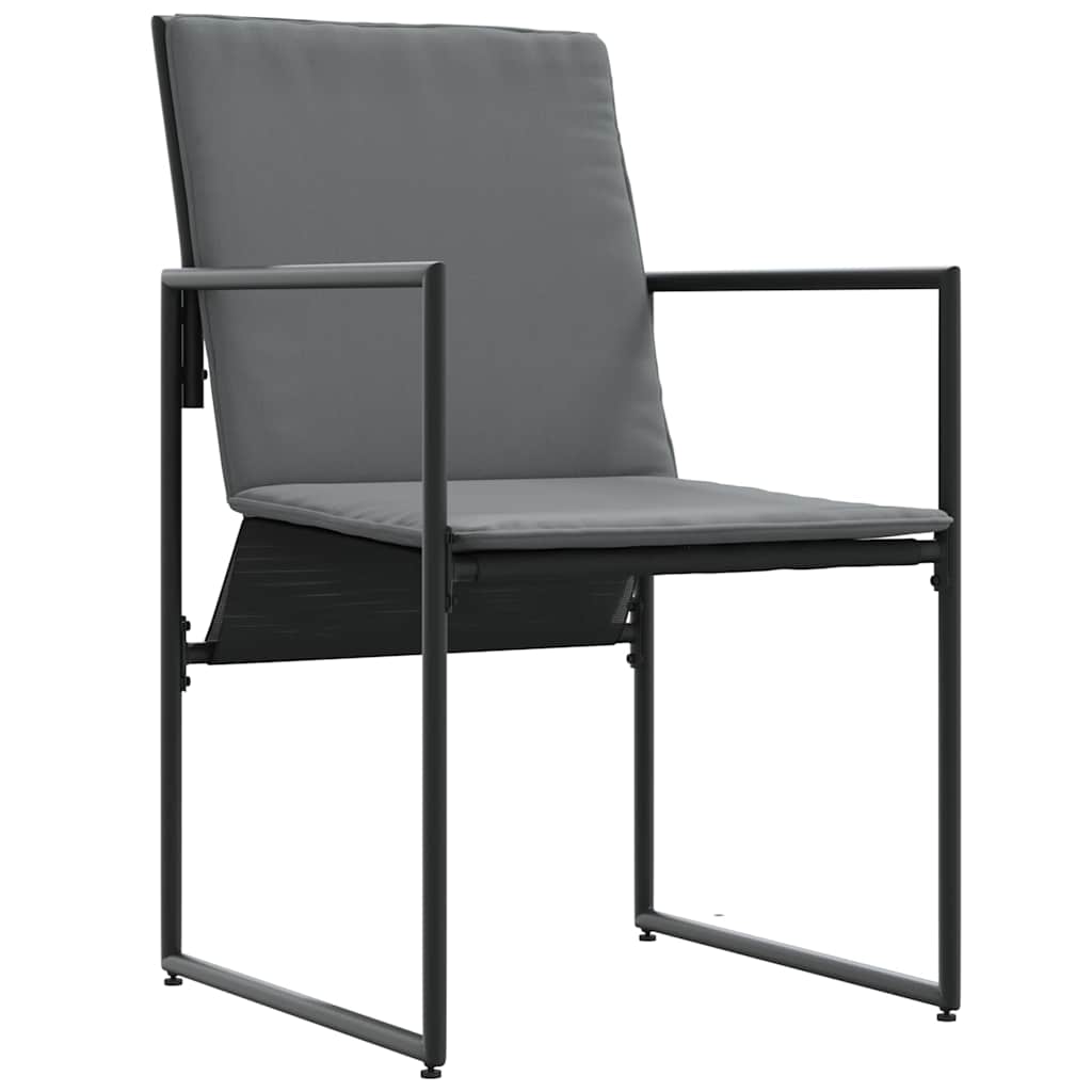 Sodo kėdės 4 pcs Juoda ir antracito 50.5 x 59 x 81.5 cm