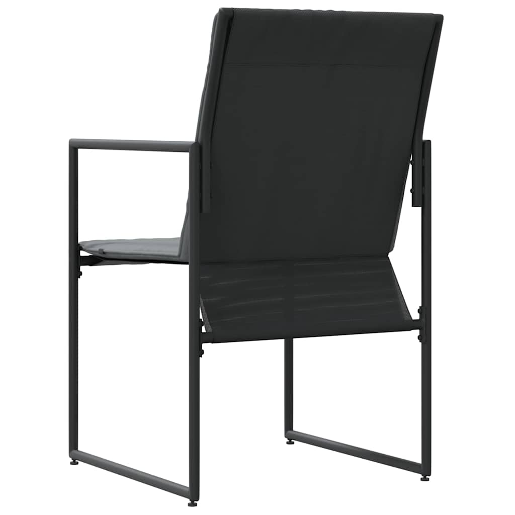 Sodo kėdės 4 pcs Juoda ir antracito 50.5 x 59 x 81.5 cm