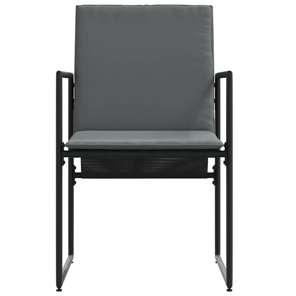Sodo kėdės 4 pcs Juoda ir antracito 50.5 x 59 x 81.5 cm