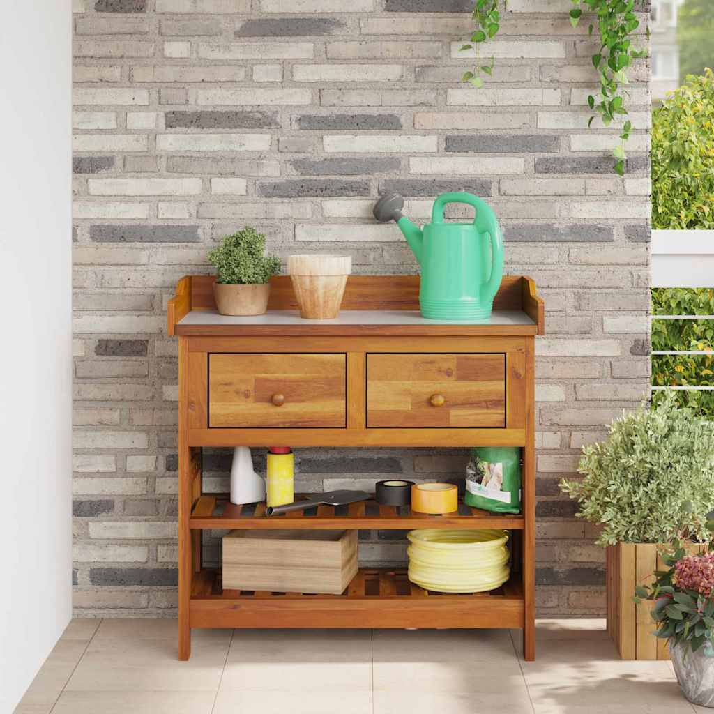 Dārza skapis Brūns 78 x 36,5 x 78 cm stiprs akācijas koks