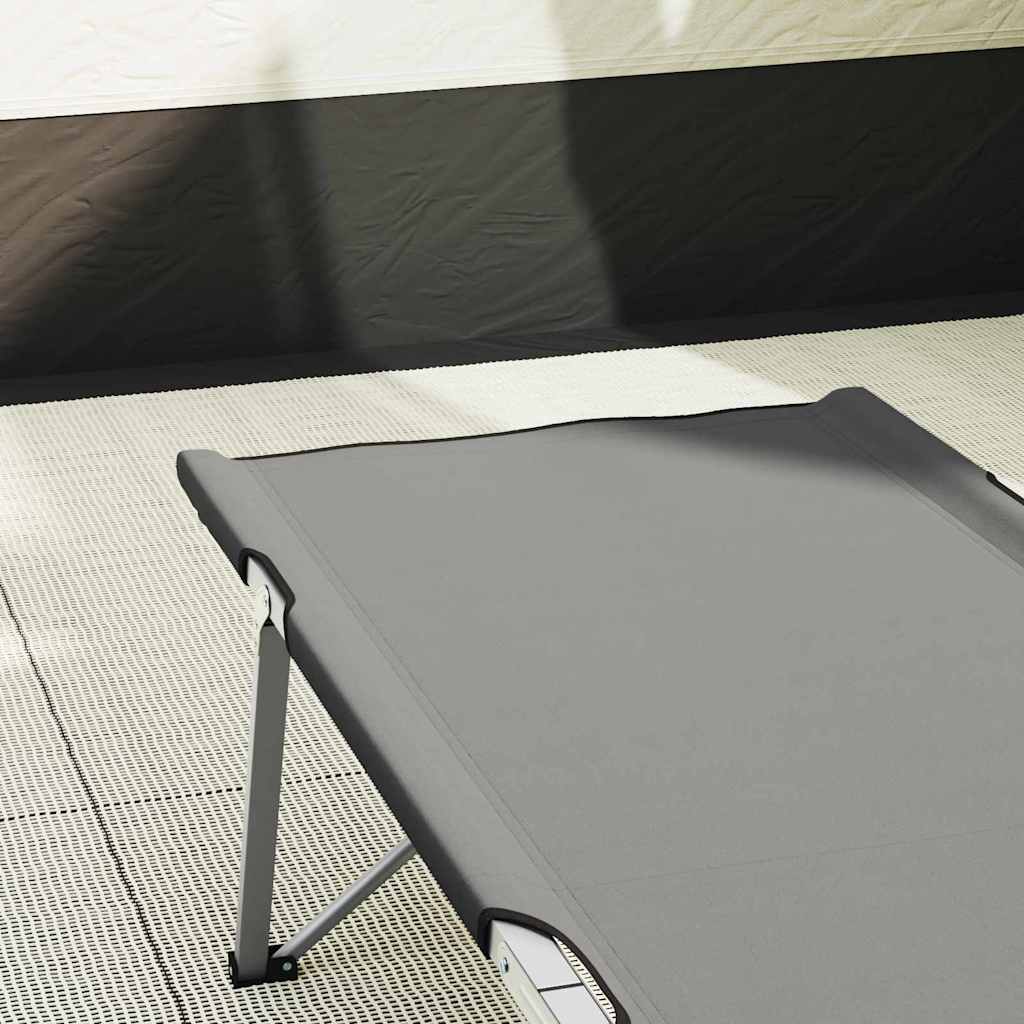 Sulankstoma Kempingo Lova Pilka 62 x 194 x 42 cm