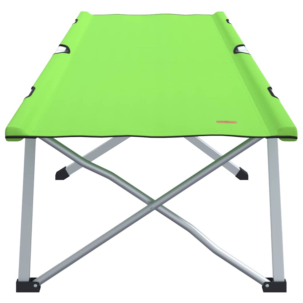 Foldable Camping Bed 2 pcs Dark Green 62 x 194 x 42 cm