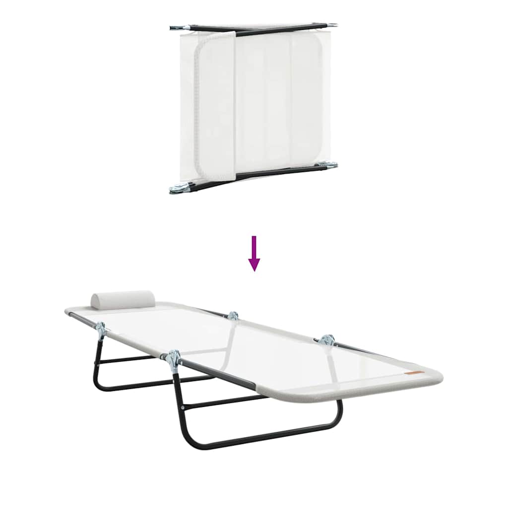 Sulankstomas gultas Kreminė 182 x 55 x 85,5 cm Tekstilenas