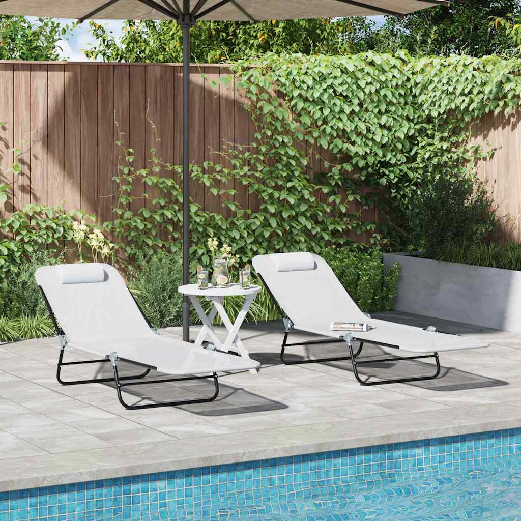 Sulankstomas gultas 2 pcs Kreminė 182 x 55 x 85,5 cm