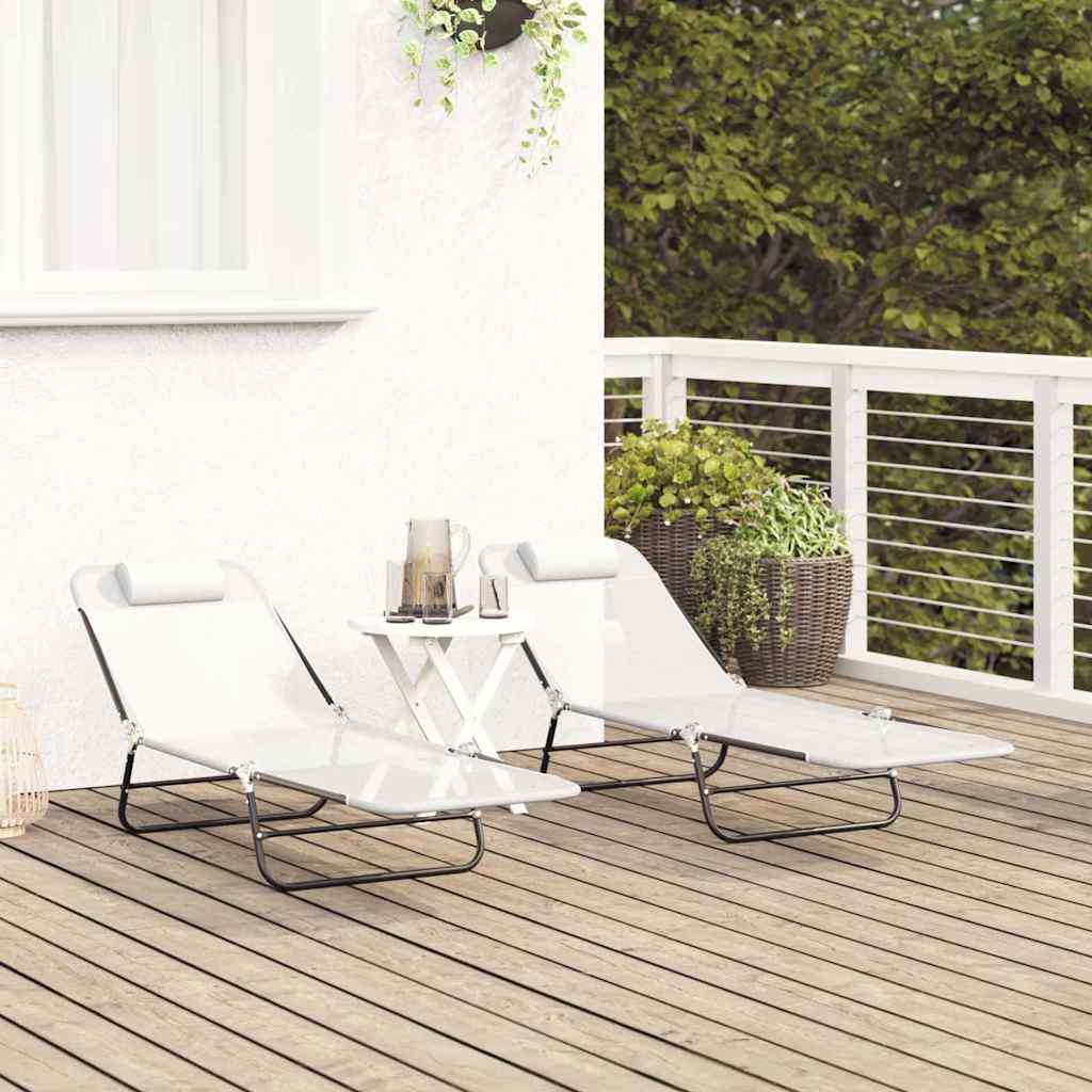 Sulankstomas gultas 2 pcs Kreminė 182 x 55 x 85,5 cm
