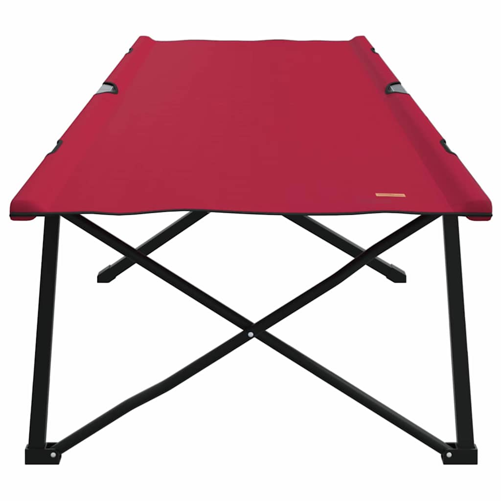 Foldable Camping Bed Red 206 x 76 x 74 cm