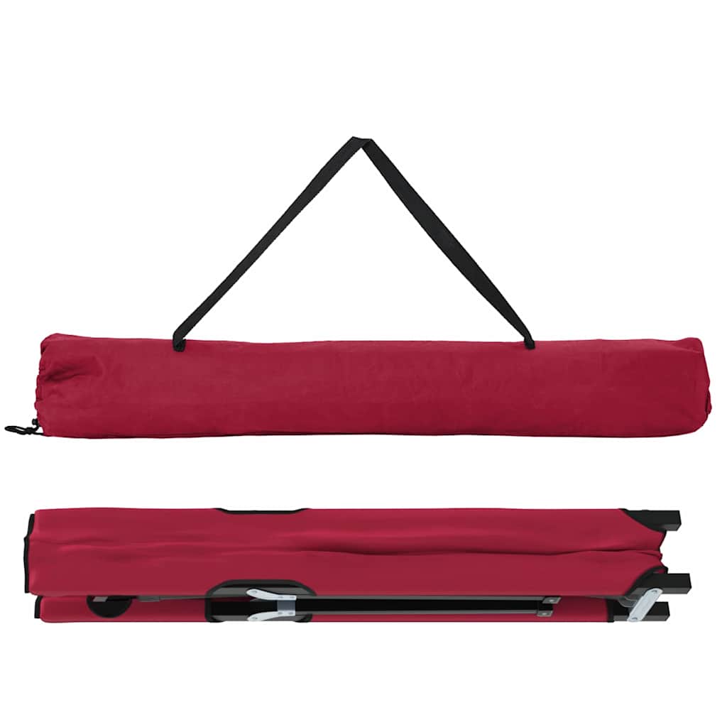 Foldable Camping Bed Red 206 x 76 x 74 cm