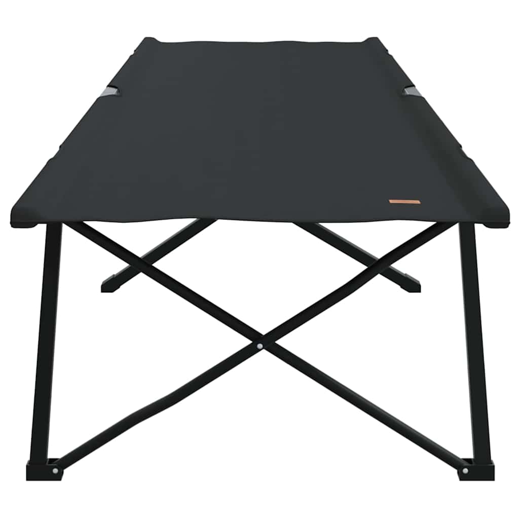 Sulankstoma Kempingo Lova 2 pcs Juoda 206 x 76 x 74 cm