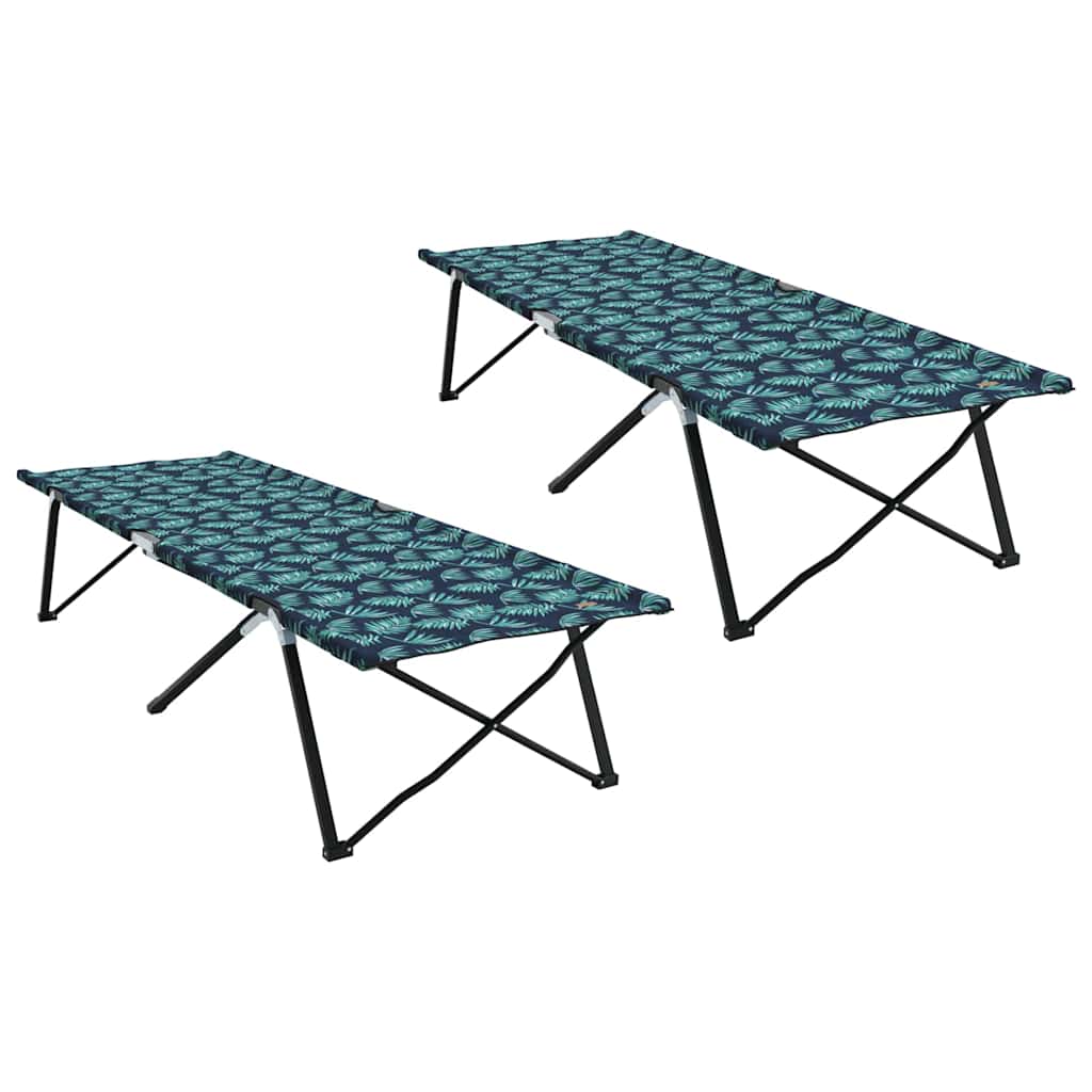Sulankstoma Kempingo Lova 2 pcs Su lapais 206 x 76 x 74 cm