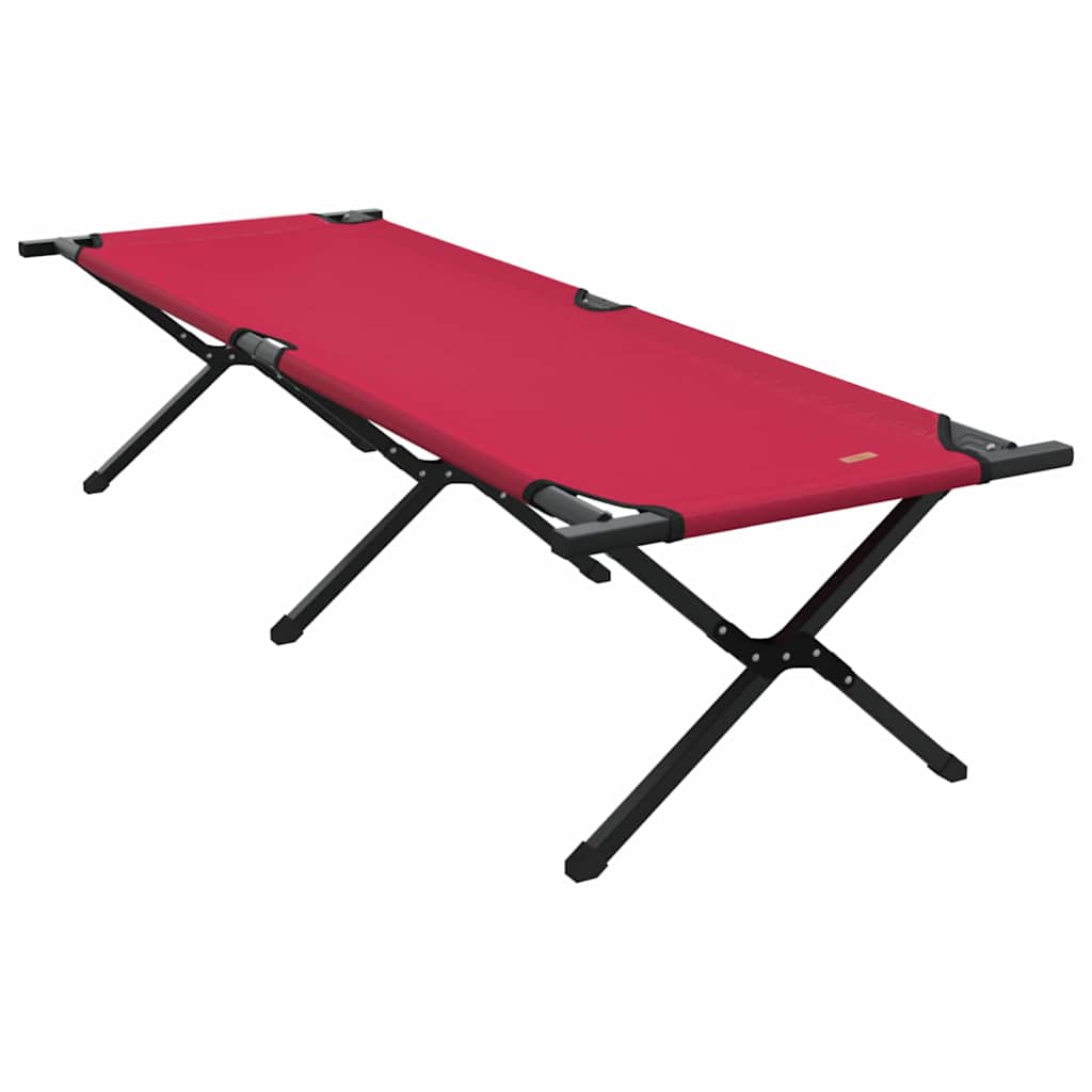 Folding Camping Bed Red Oxford Fabric