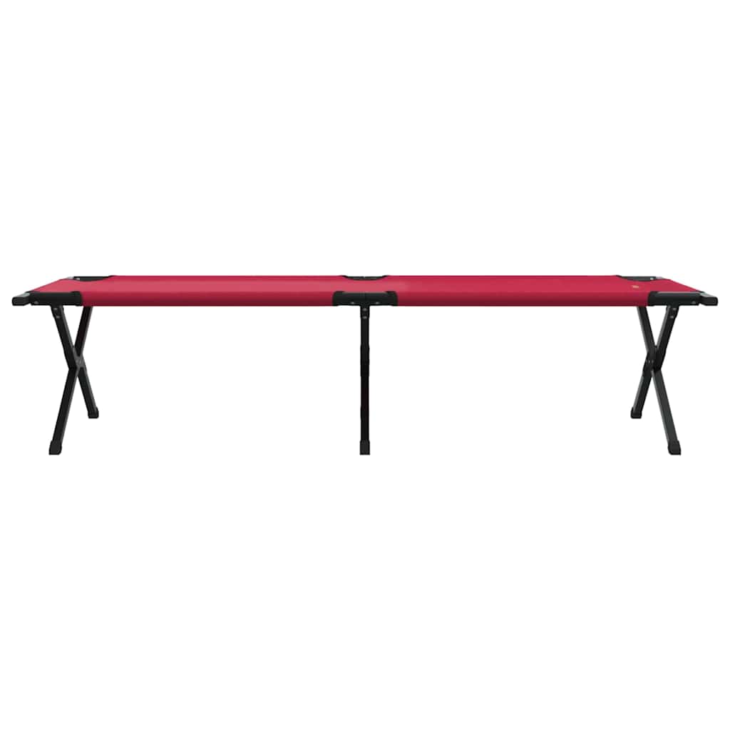 Folding Camping Bed Red Oxford Fabric