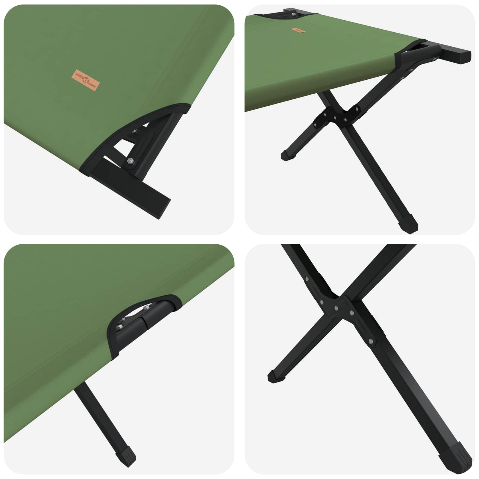 Folding Camping Bed Amy yellow Oxford fabric