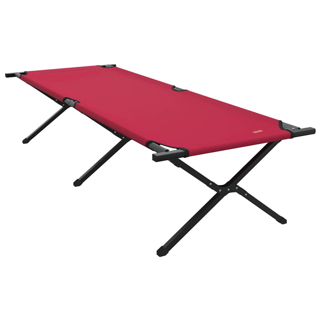 Folding Camping Bed Red Oxford Fabric