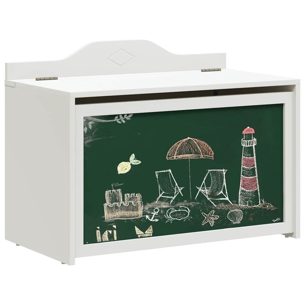 Žaislų dėžė su saugykla Balta 73 x 33 x 55 cm Apdirbta mediena