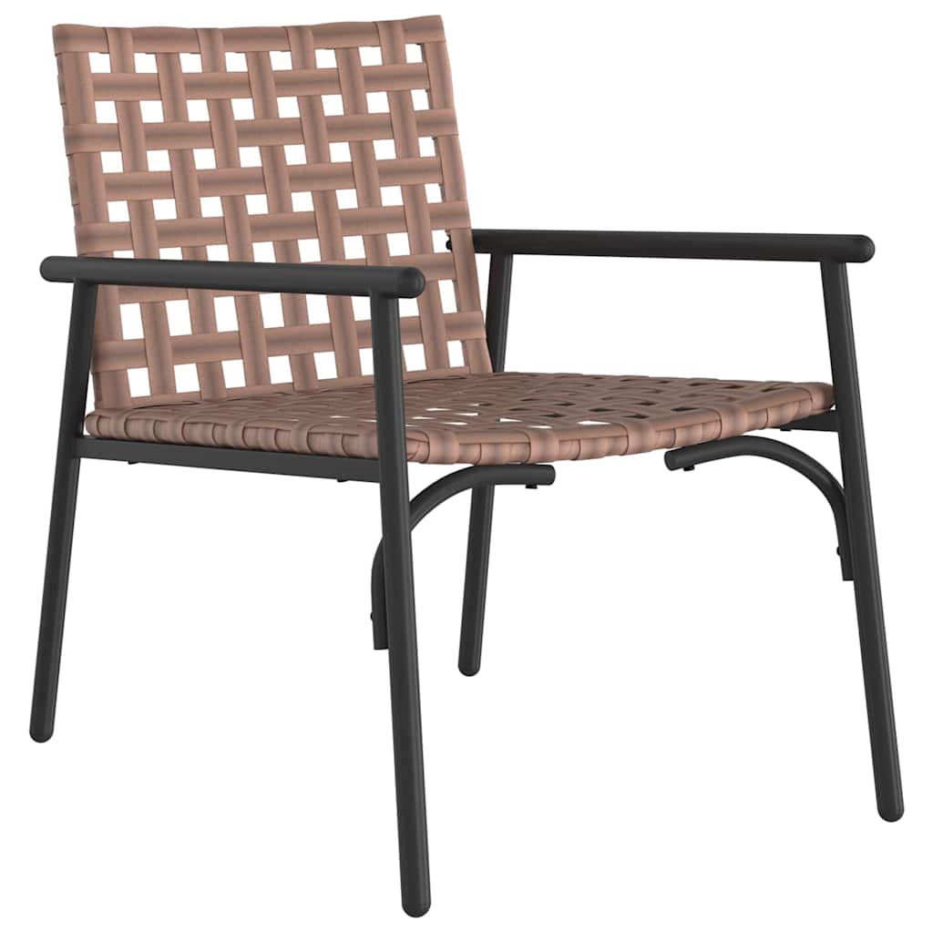 Sodo kėdės 2 vnt Juoda 79x56x73,5 cm Poli Ratanas