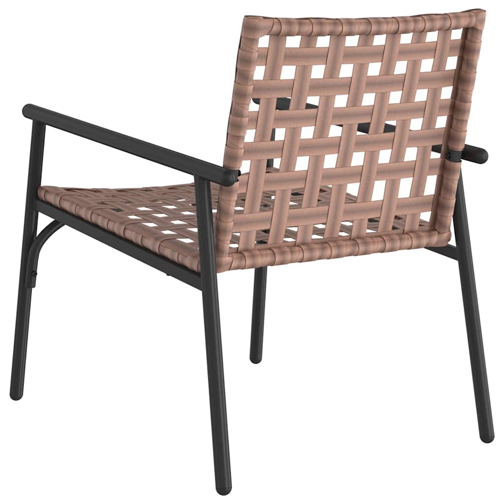 Sodo kėdės 2 vnt Juoda 79x56x73,5 cm Poli Ratanas