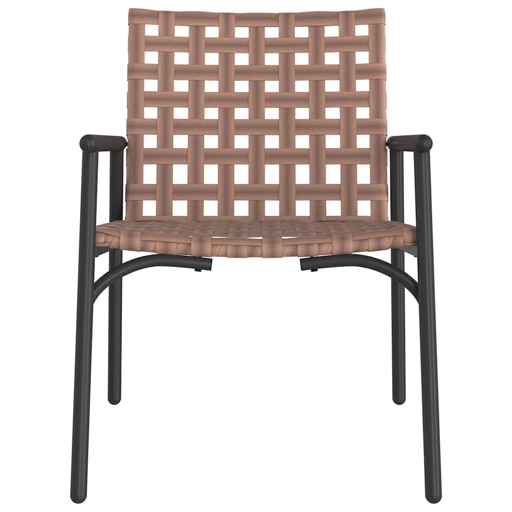 Sodo kėdės 2 vnt Juoda 79x56x73,5 cm Poli Ratanas