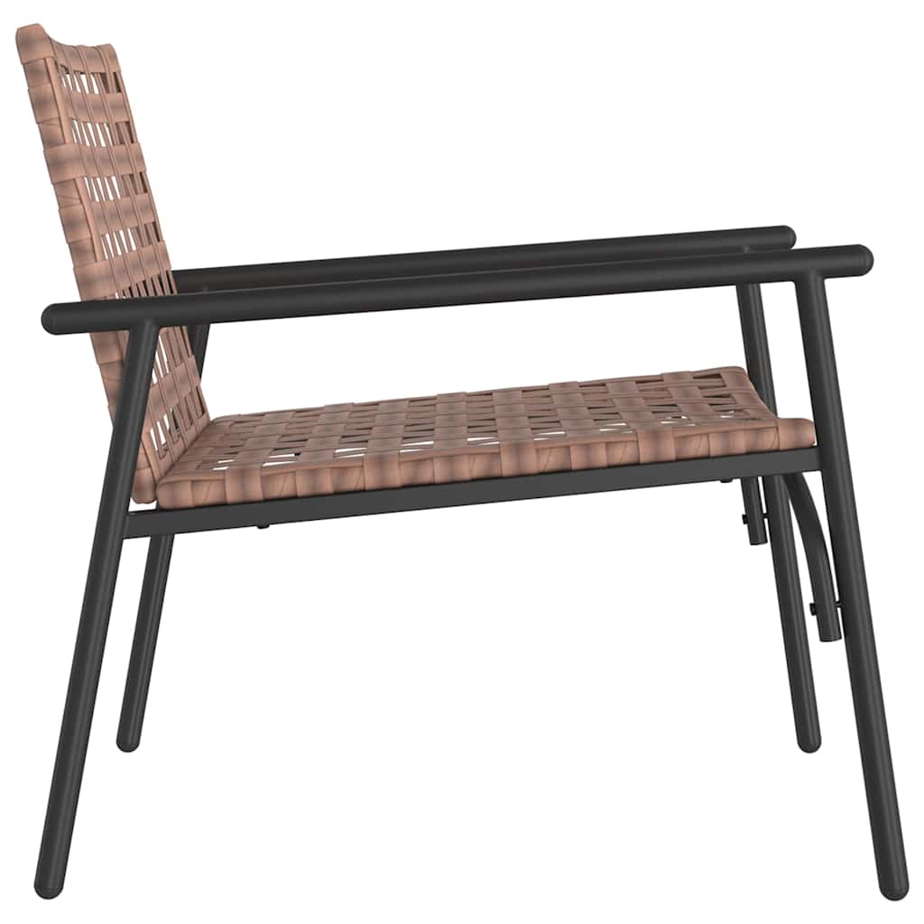 Sodo kėdės 2 vnt Juoda 79x56x73,5 cm Poli Ratanas