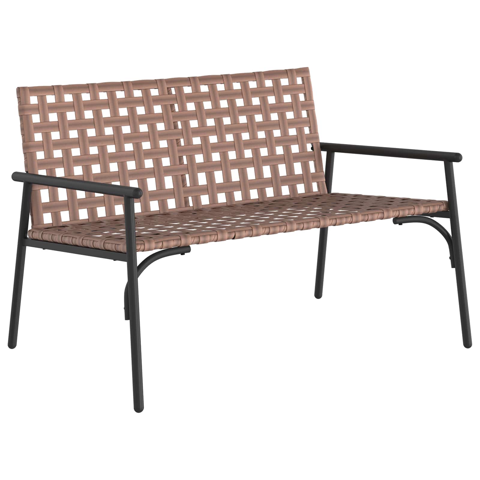 Dārza sols Melns 113x79x75 cm Polirotangs