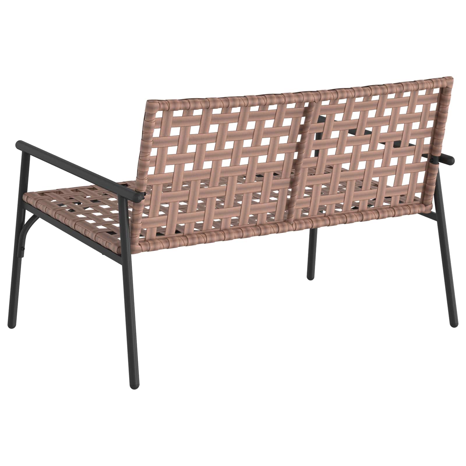 Dārza sols Melns 113x79x75 cm Polirotangs