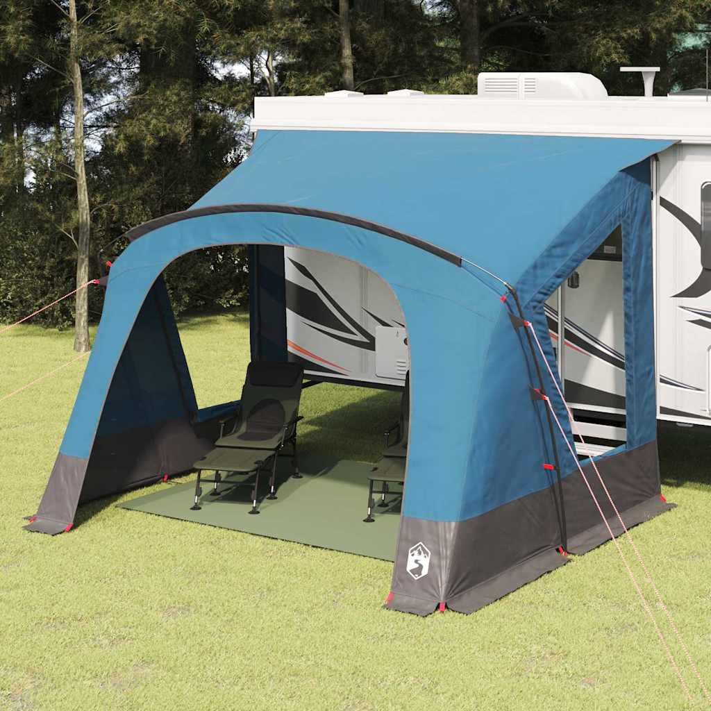 Kempinga telts 5 personām ar jumtiņu Zila 410 x 275 x 245 cm