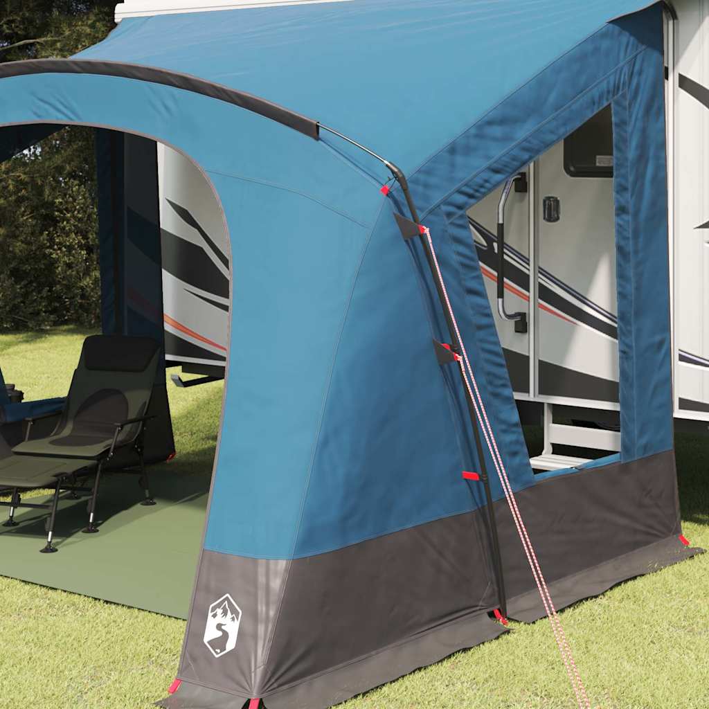 Kempinga telts 5 personām ar jumtiņu Zila 410 x 275 x 245 cm
