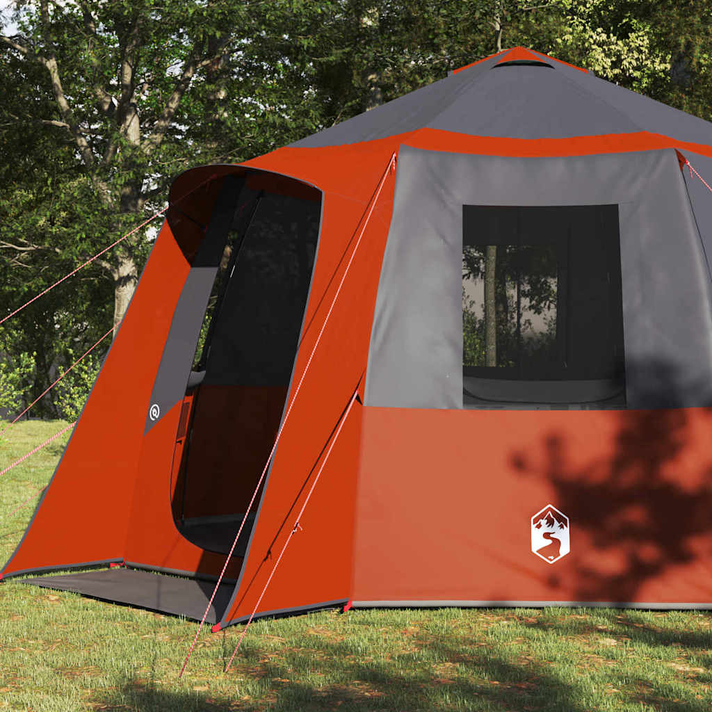 Gazebo tent with roof Grey and orange 405 x 405 x 273 cm