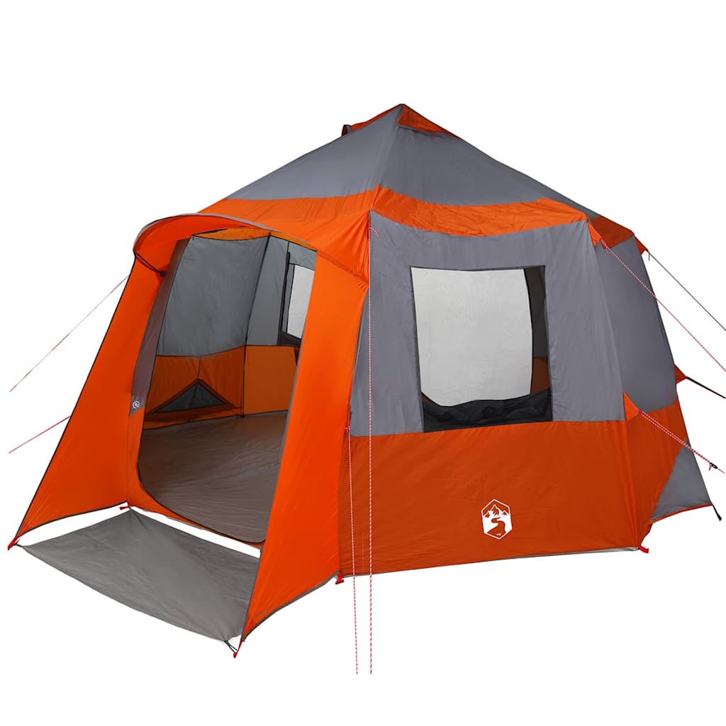 Gazebo tent with roof Grey and orange 405 x 405 x 273 cm