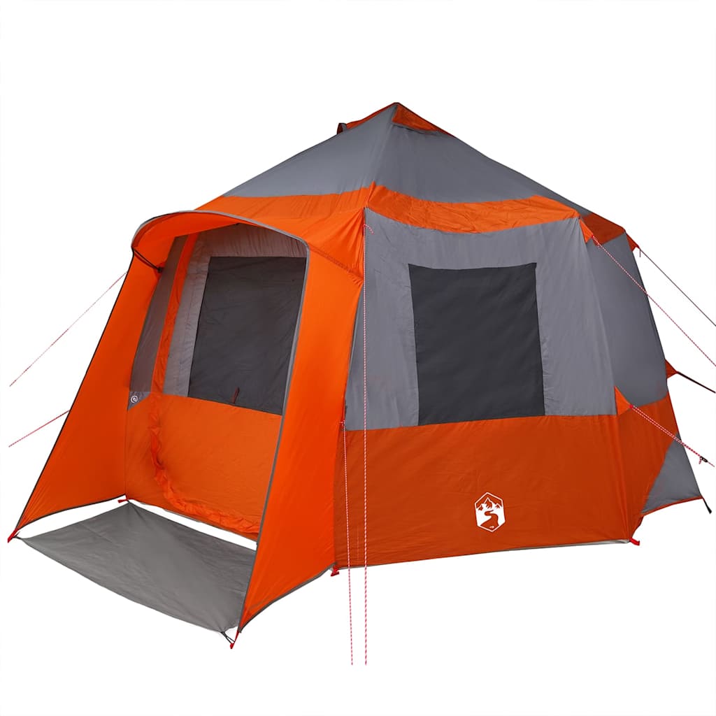 Gazebo tent with roof Grey and orange 405 x 405 x 273 cm